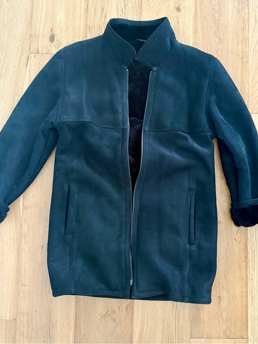 True Vintage Black Shearling Coat